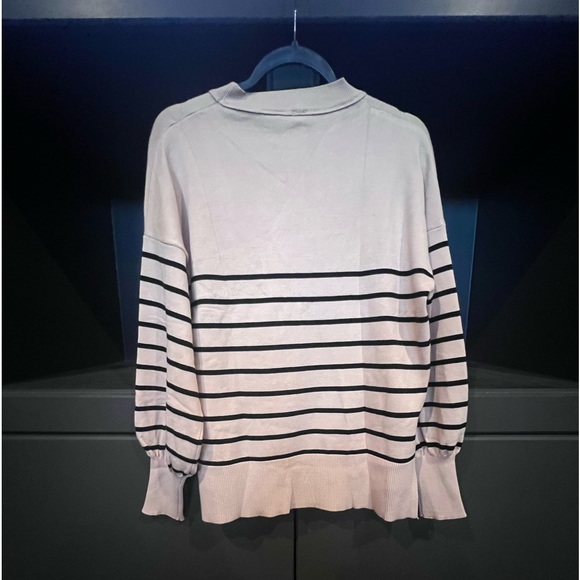 stripped black and tan matching set - pants and shirt both smalls - Picture 2 of 6